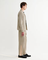 wax london men's Aldred - Natural Linen-Cotton Revere Overshirt