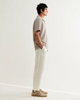wax london men's Atwood - Clay Textured Organic Cotton Polo Shirt