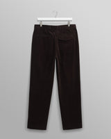 wax london men's Aubyn - Black Soft Corduroy Pleated Trousers