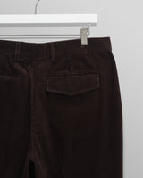 wax london men's Aubyn - Black Soft Corduroy Pleated Trousers