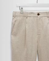 wax london men's Aubyn - Natural Linen Loose Fit Trousers
