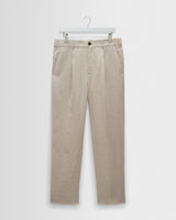 wax london men's Aubyn - Natural Linen Loose Fit Trousers