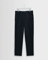 wax london men's Aubyn - Navy Linen Loose Fit Trousers