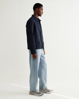 wax london men's Barton - Navy Organic Cotton Ripstop Jacket