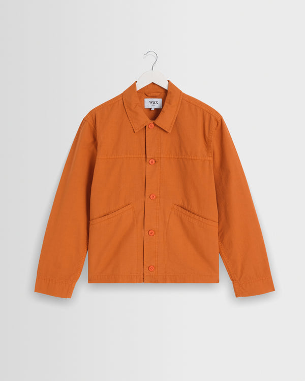 wax london men's Barton - Orange Organic Cotton Ripstop Jacket