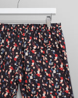 wax london men's Brockwell - Black Geometric Logo Swim Shorts