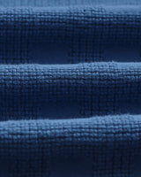 wax london men's Corey - Blue Dobby Check Cotton Shirt