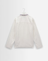 wax london men's Corey - Ecru Pintuck Border Cotton-Linen Shirt