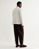 wax london men's Corey - Natural Cotton Twisted Stripe Shirt