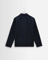 wax london men's Corey - Navy Pintuck Border Cotton-Linen Shirt
