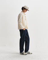wax london men's Corey - Stone Seersucker Corduroy Shirt