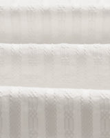 wax london men's Dartford - White Dobby Stripe Organic Cotton Shirt