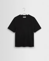 wax london men's Dean - Black Textured Organic Cotton T-Shirt