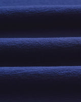 wax london men's Dean - Cobalt Blue Textured Organic Cotton T-Shirt