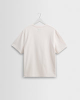 wax london men's Dean - Ecru Textured Organic Cotton T-Shirt