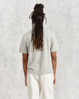 wax london men's Dean - Grey Marl Textured Organic Cotton T-Shirt