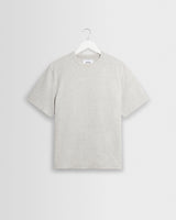 wax london men's Dean - Grey Marl Textured Organic Cotton T-Shirt