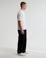 wax london men's Dean - Off White Scribble Text T-Shirt