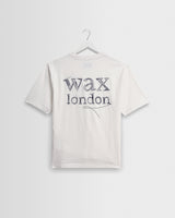 wax london men's Dean - Off White Scribble Text T-Shirt