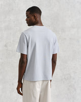 wax london men's Dean - Pale Blue Textured Organic Cotton T-Shirt