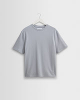 wax london men's Dean - Pale Blue Textured Organic Cotton T-Shirt