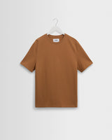 wax london men's Dean - Tan Textured Organic Cotton T-Shirt