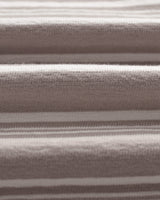 wax london men's Dean - Taupe And Ecru Textured Stripe Organic Cotton T-Shirt