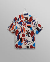 wax london Didcot - Red And Blue Scribble Print Short-Sleeve Shirt