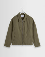 wax london men's Eldon - Khaki Crinkle Cotton-Linen Jacket