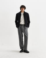 wax london men's Eldon - Midnight Navy Boiled Wool Jacket