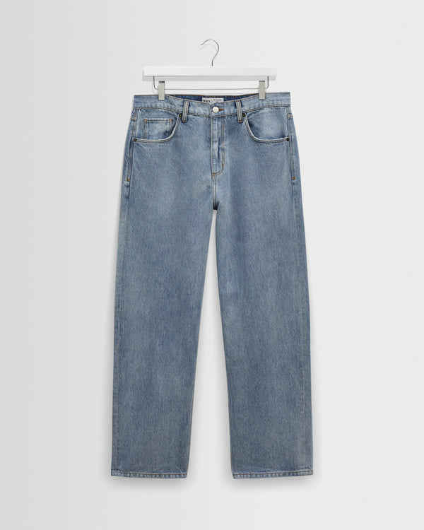 wax london men's Felix - Light Blue Wash Loose Fit Denim Jeans