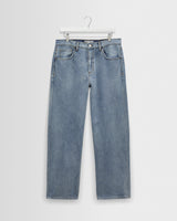 wax london men's Felix - Light Blue Wash Loose Fit Denim Jeans