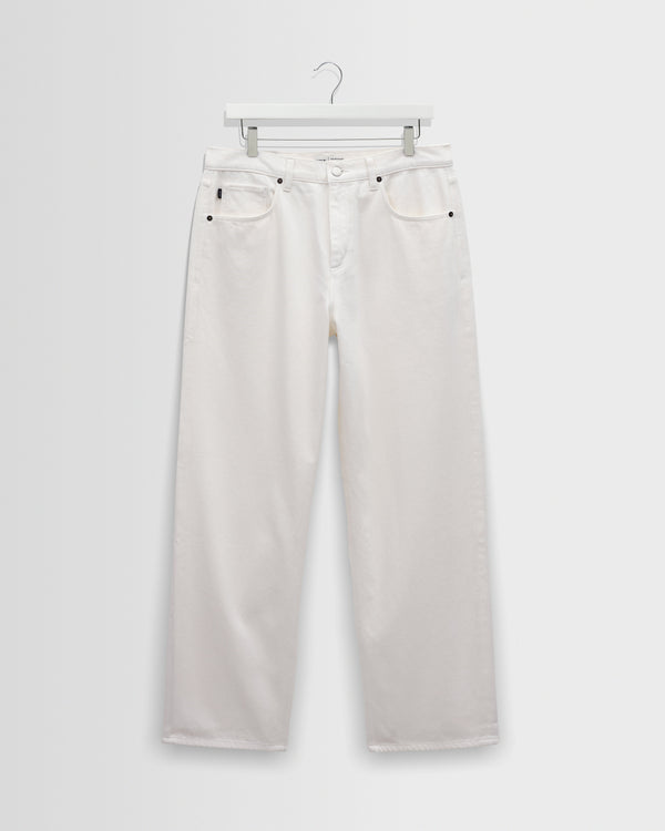 wax london men's Felix - Off White Loose Fit Denim Jeans