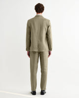 wax london men's Fintry - Khaki Linen Single-Breasted Blazer