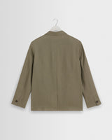wax london men's Fintry - Khaki Linen Single-Breasted Blazer