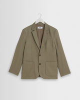 wax london men's Fintry - Khaki Linen Single-Breasted Blazer