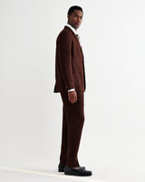 wax london men's Fintry - Merlot Linen Single-Breasted Blazer