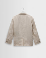 wax london men's Fintry - Natural Linen Single-Breasted Blazer
