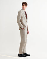 wax london men's Fintry - Natural Linen Single-Breasted Blazer