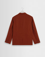 wax london men's Fintry - Rust Linen Single-Breasted Blazer