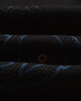 wax london men's Halcomb - Black And Multicolour Applique Corduroy Shirt