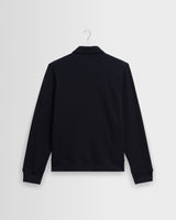 wax london men's Hays - Navy Structured Waffle Overshirt