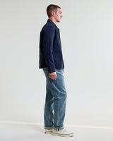 wax london men's Healey - Navy Organic Cotton Chore Jacket