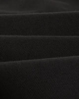 wax london men's Hyde - Black Organic Cotton Twill Straight Fit Trousers