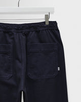 wax london men's Hyde - Navy Organic Cotton Twill Straight Fit Trousers