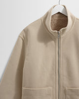 wax london men's Killick - Natural Reversible Corduroy Borg Jacket