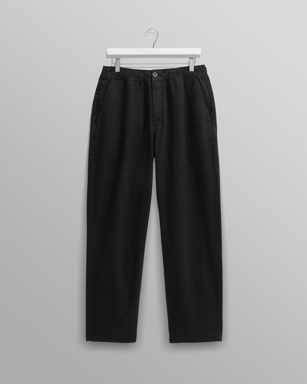 wax london Kurt - Black Organic Cotton Trousers