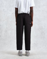 wax london Kurt - Black Petal Quilt Trousers
