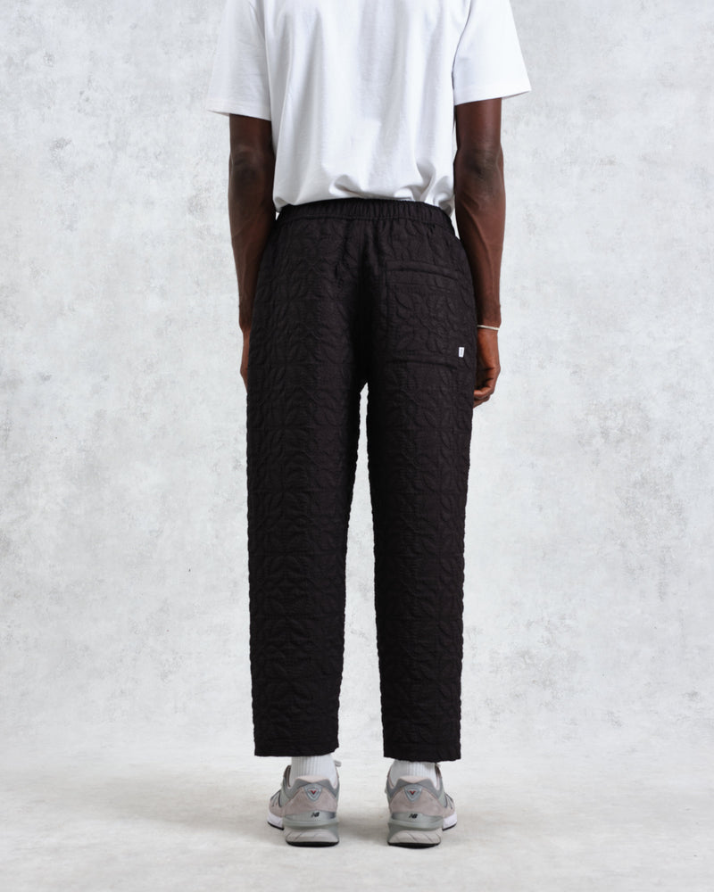 wax london Kurt - Black Petal Quilt Trousers