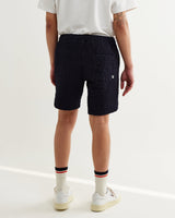 wax london men's Kurt - Dark Navy Jumbo Seersucker Shorts